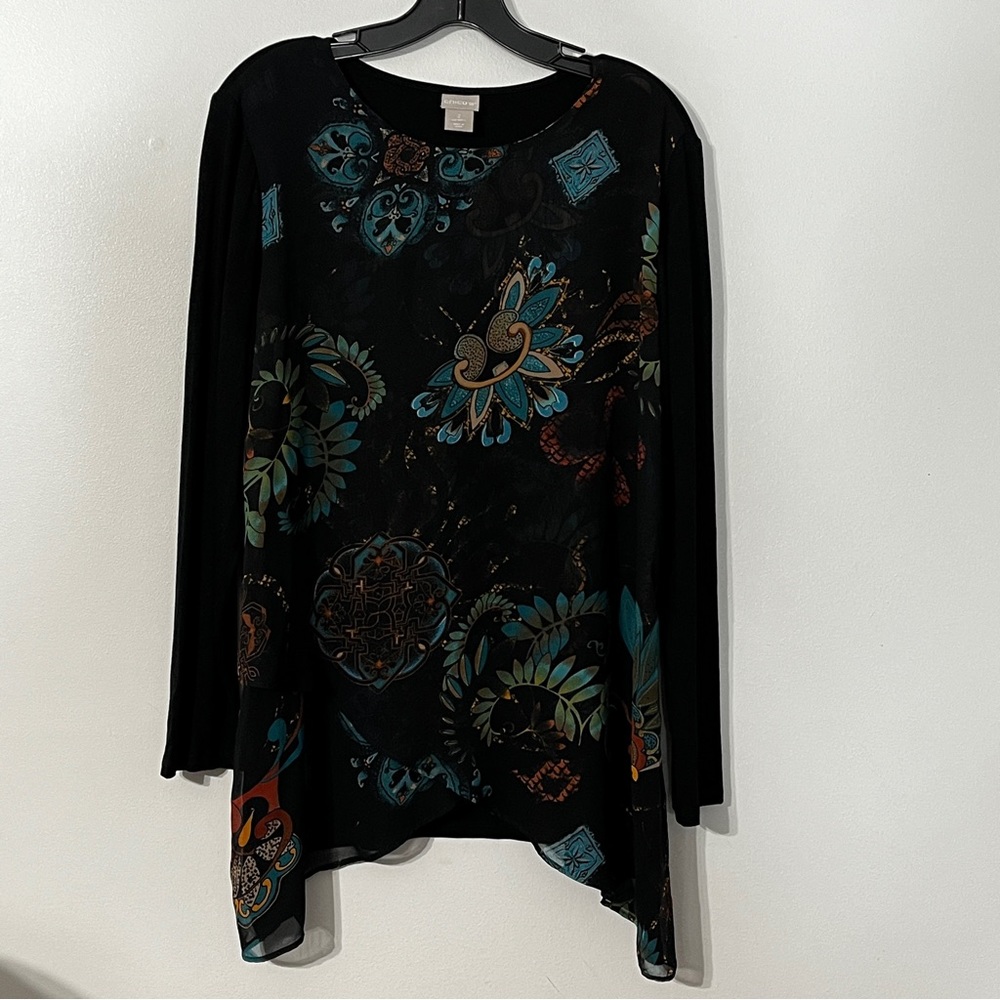 Chico’s Heritage Woven-Front Top